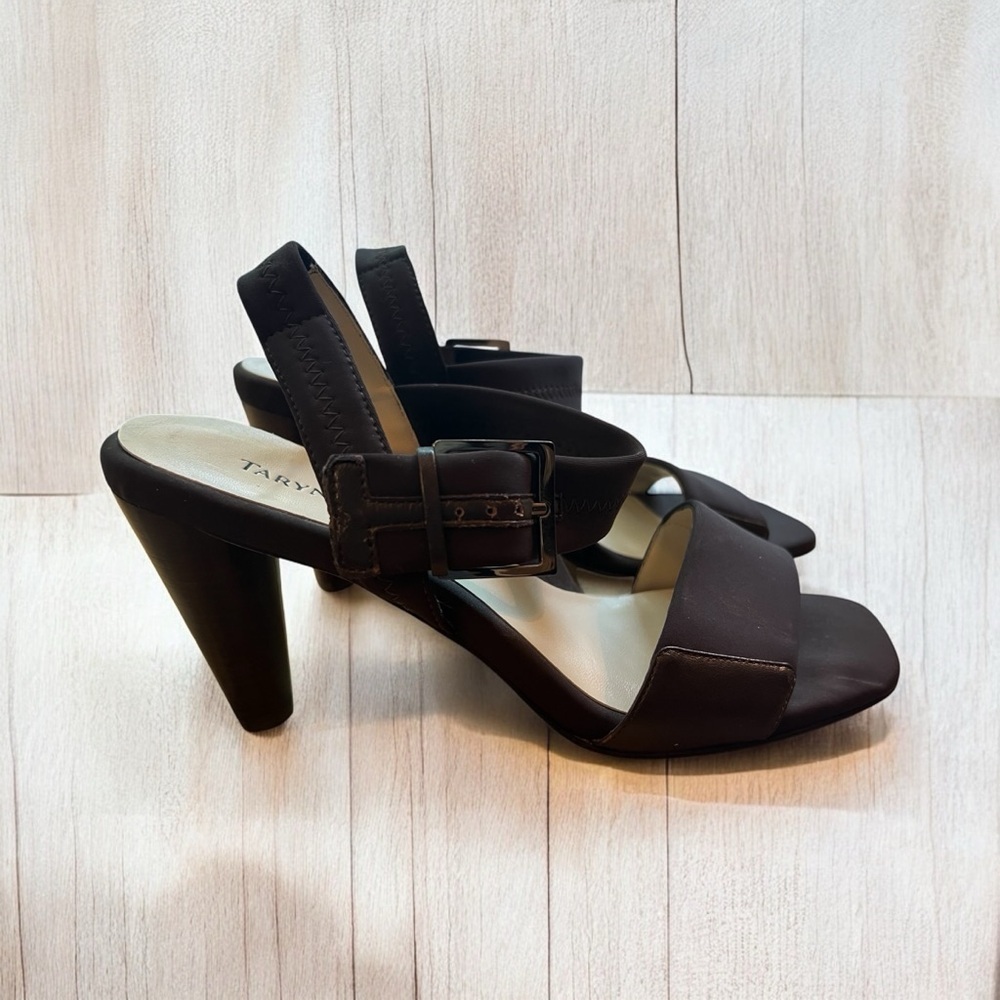 Taryn Rose Journey Chocolate Brown Heeled Sandals